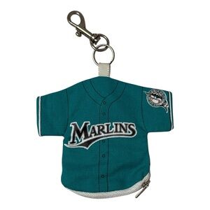 MLB Miami Marlins Baseball Team Shirt Mini Jersey Keychain Coin Purse